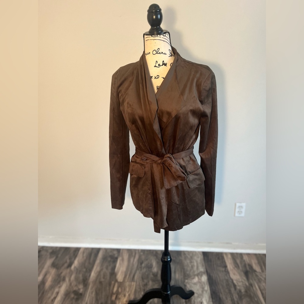Greyish Brown Wrap Jacket